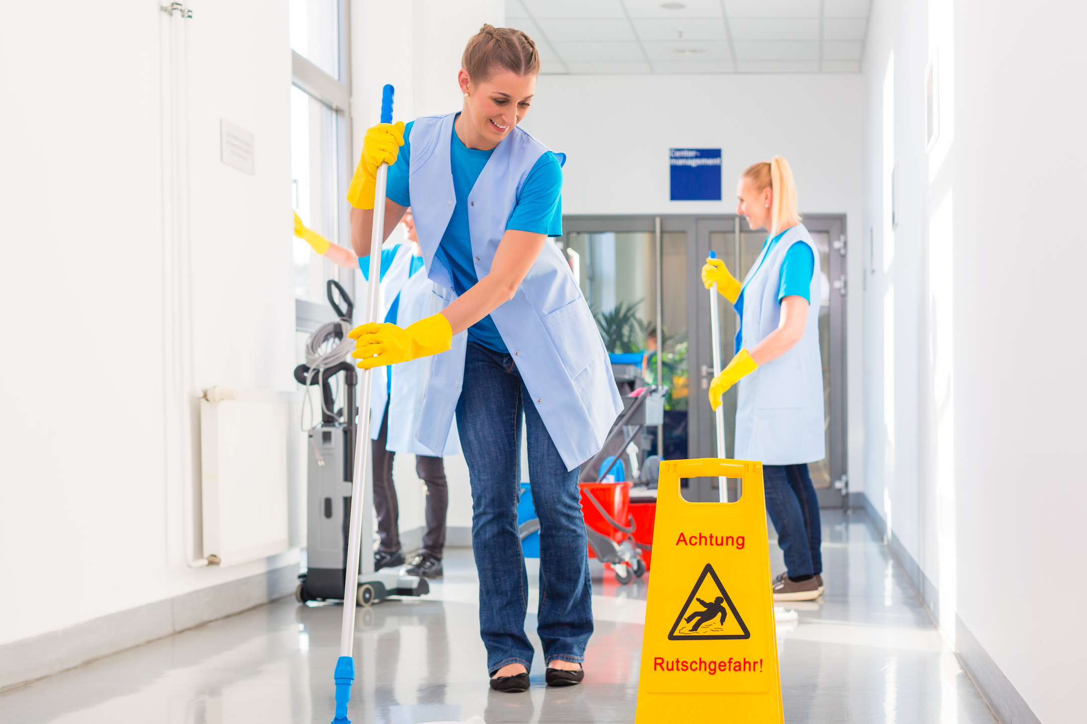 Commercial Cleaning Brigade Working
